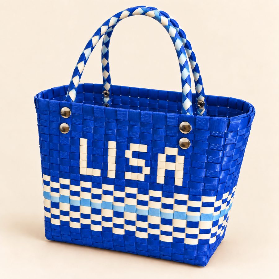 Cobalt Personalised Name Tote Bag