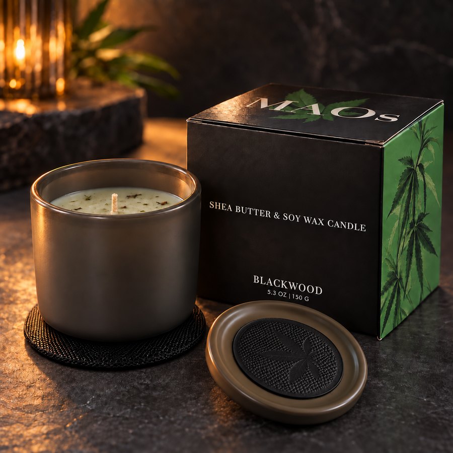 Artisan Spa Candle BLACKWOOD — A Ritual of Calm | 150 g