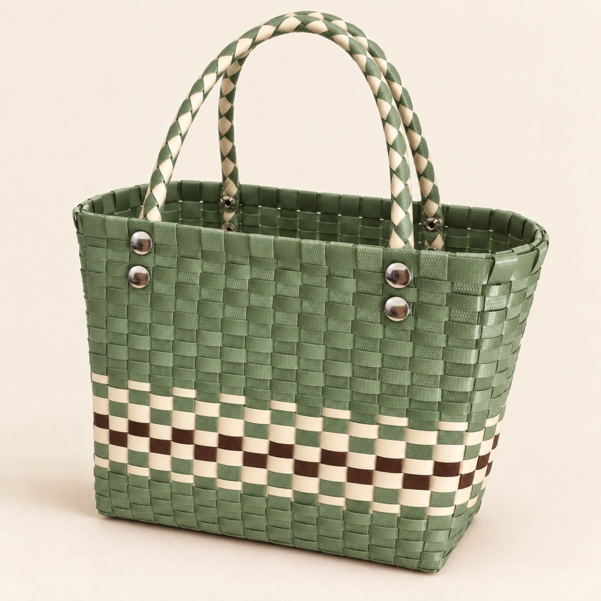 Sage Handwoven Tote Bag