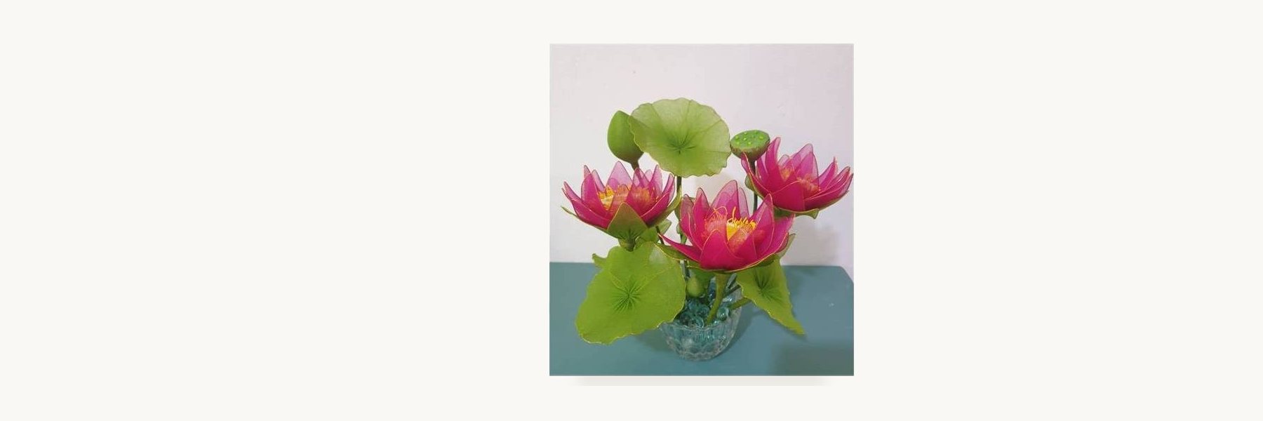 Ploy Lotus Fabric Flowers