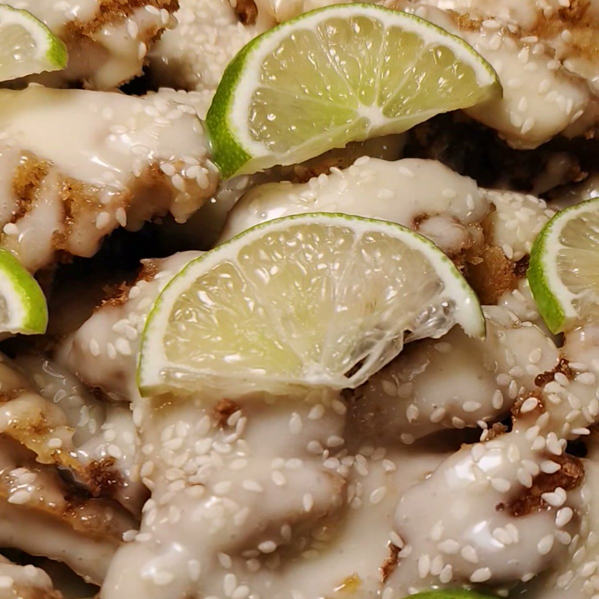 Chicken with lime and creamy dressing