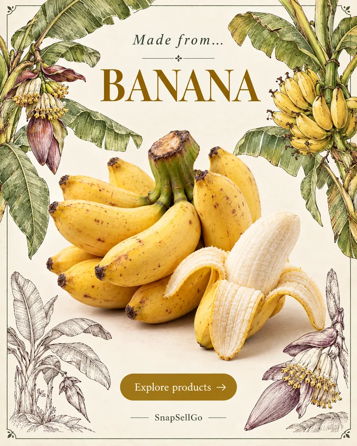 Banana botanical card