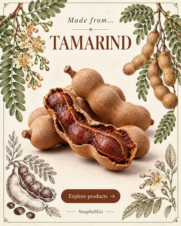 Tamarind botanical card