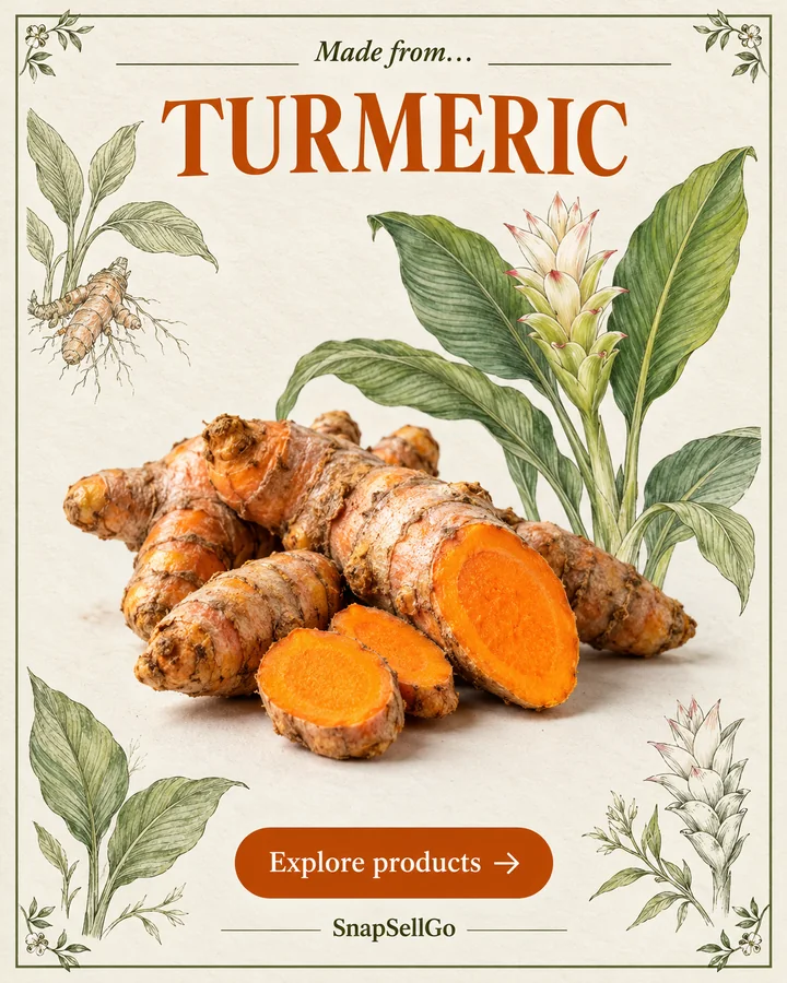 Turmeric botanical card